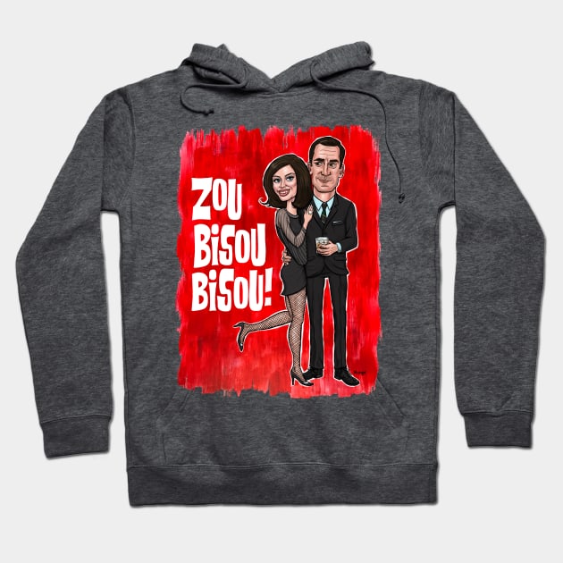 Zou Bisou Bisou Hoodie by mcillustrator